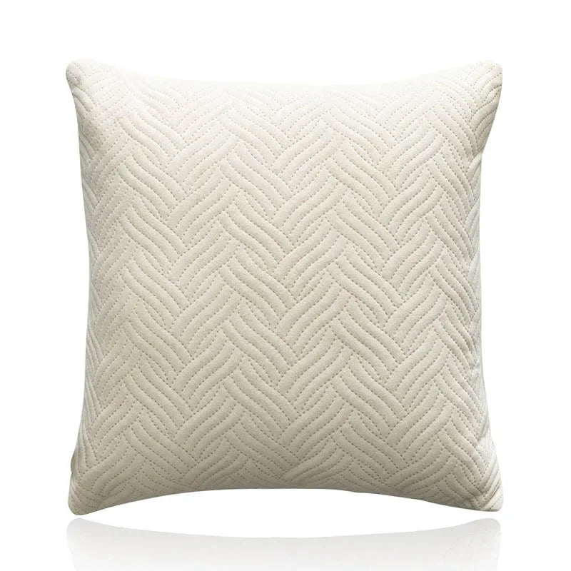Quilted Velvet Throw Pillow Cover — styling detail
