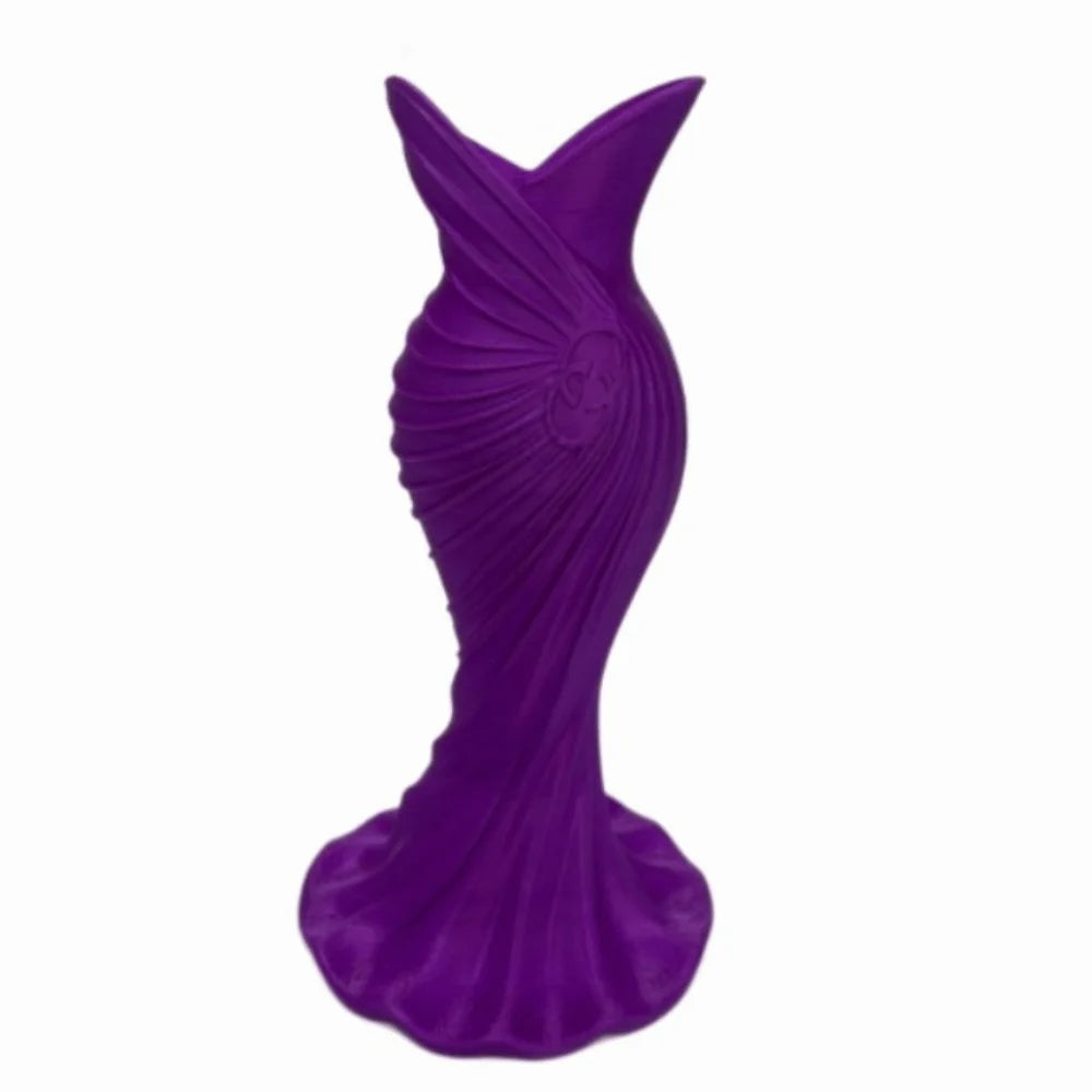 3D Printed Gown Vase Minimalist Flower Décor | Aurelia