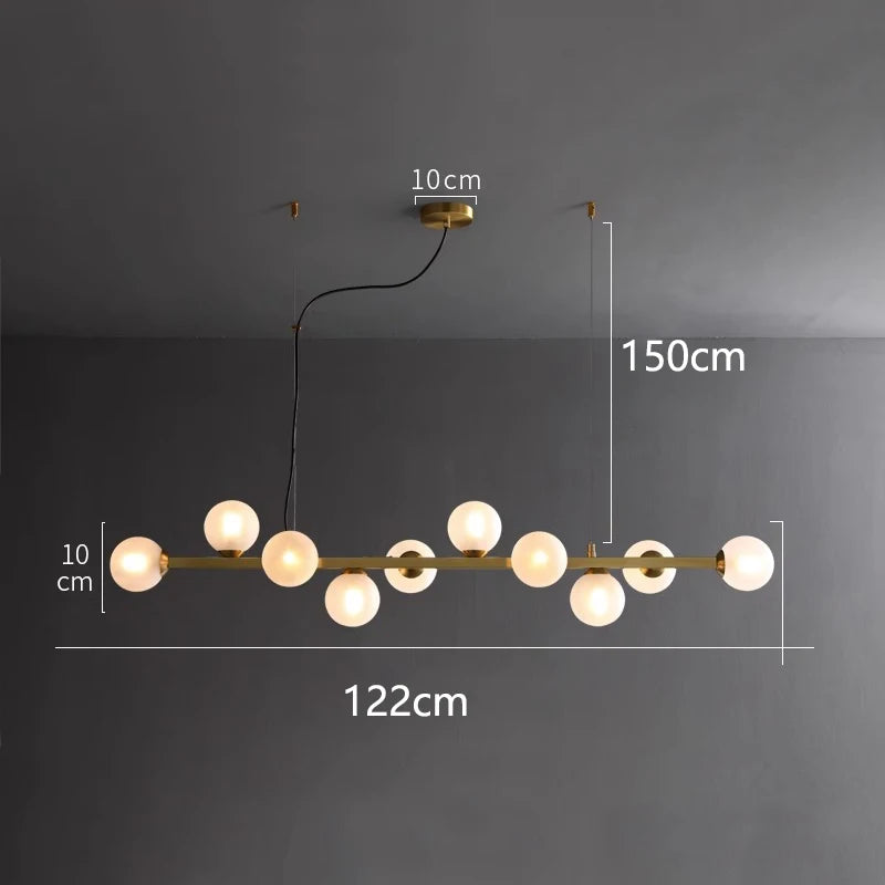 Glass shade chandelier on cord pendant mounting with no assembly needed