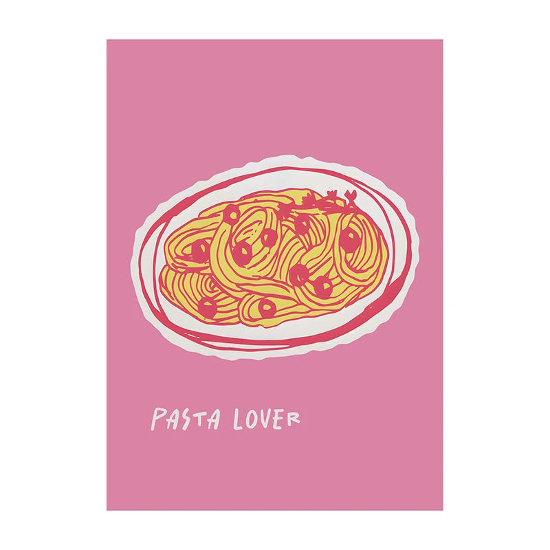 Trendy Kitchen Pizza Sushi Minimalist Canvas Wall Art