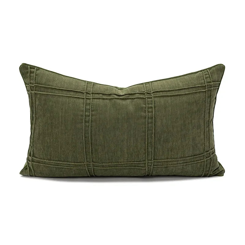 Nordic Green Luxury Pillow Cover