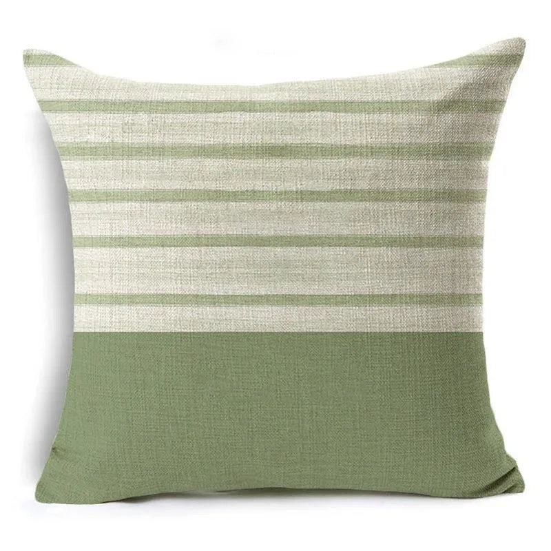 Green Floral Print Pillow Cover — alternate view