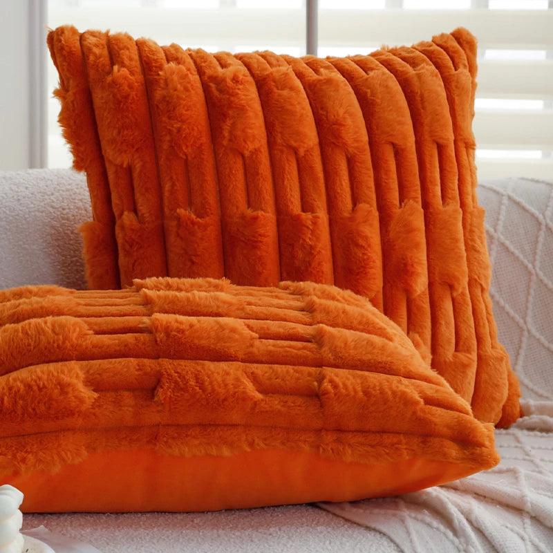 Soft Plush Throw Pillow Cover — alternate view