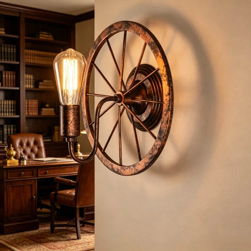 wall sconce, side profile showing mounting depth