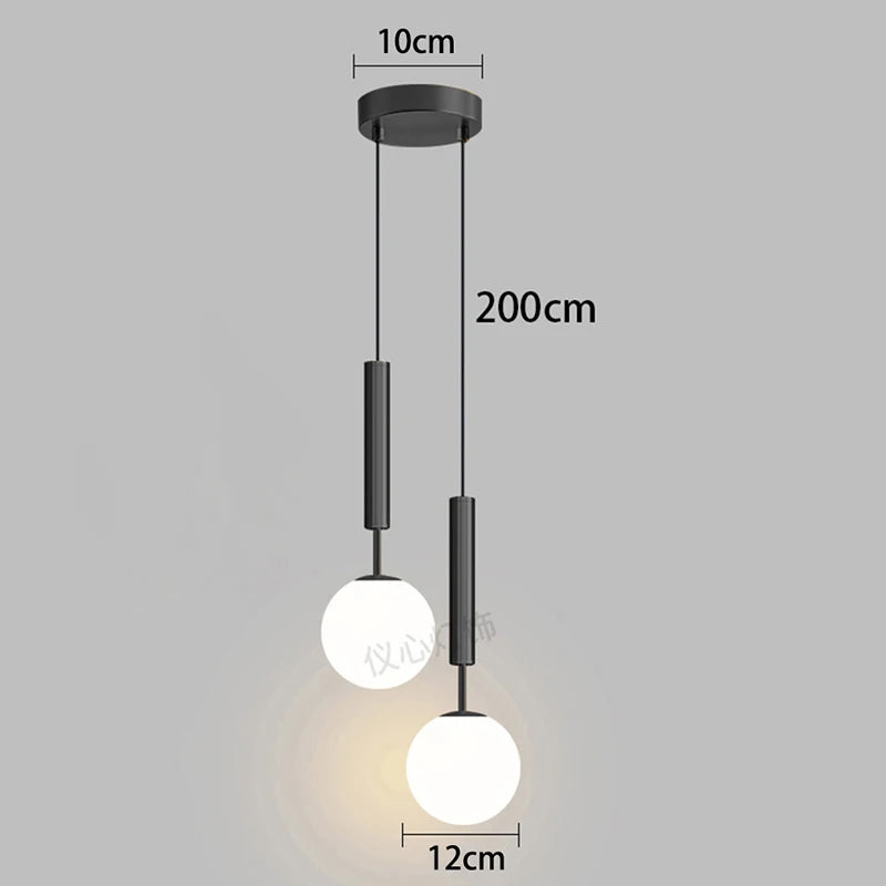 Alloy Bedside Pendant Light