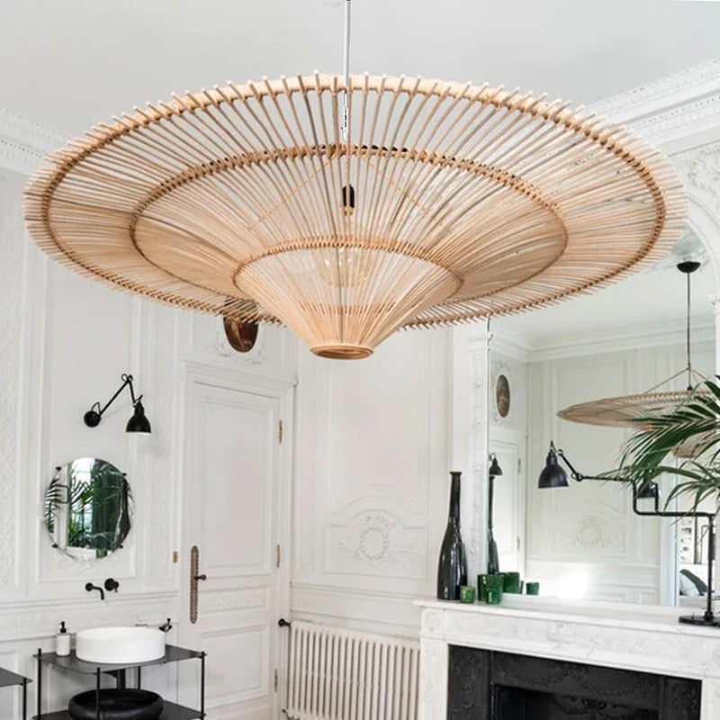 Rattan Dome Pendant Light