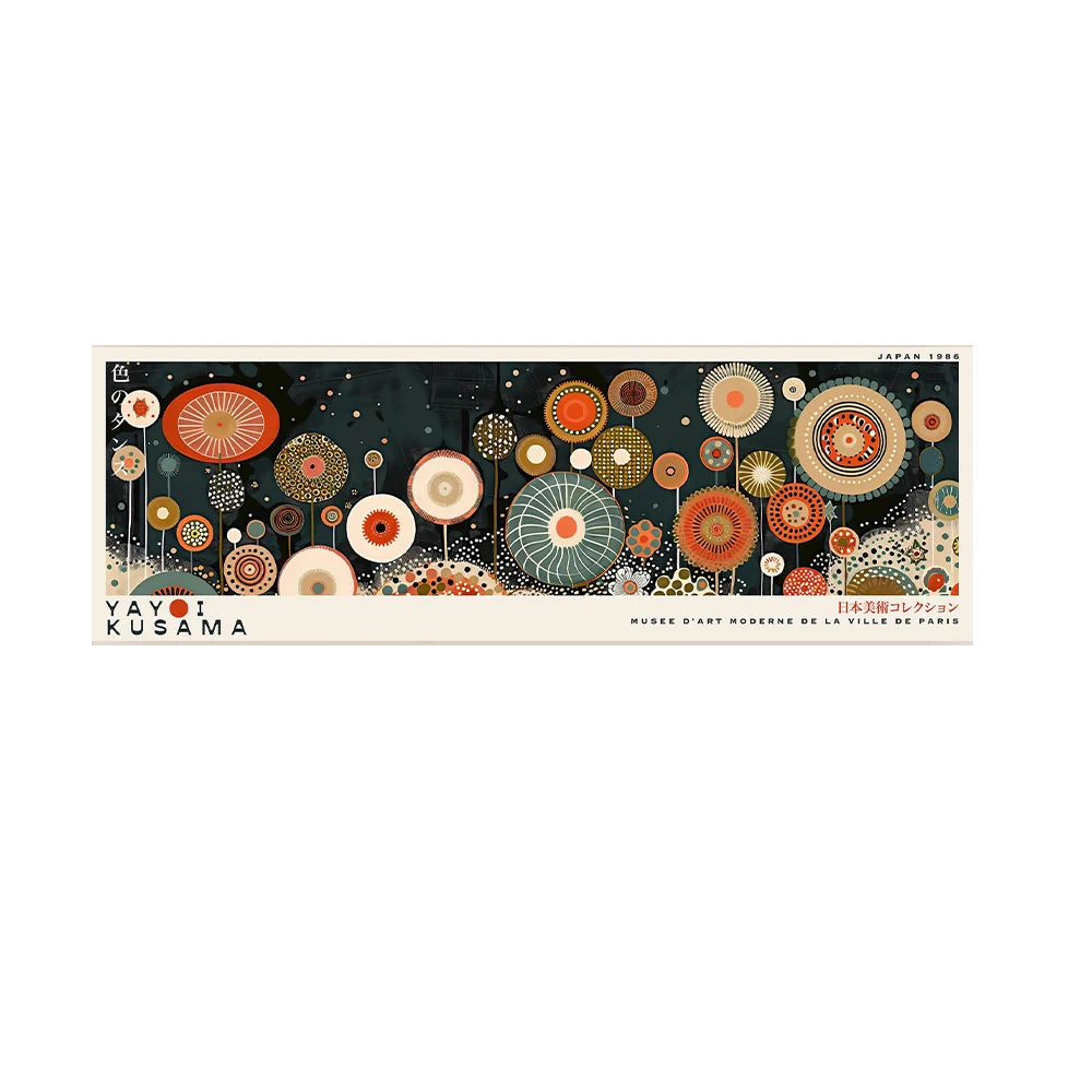 Yayoi Kusama Floral Landscape Tall Canvas Wall Art