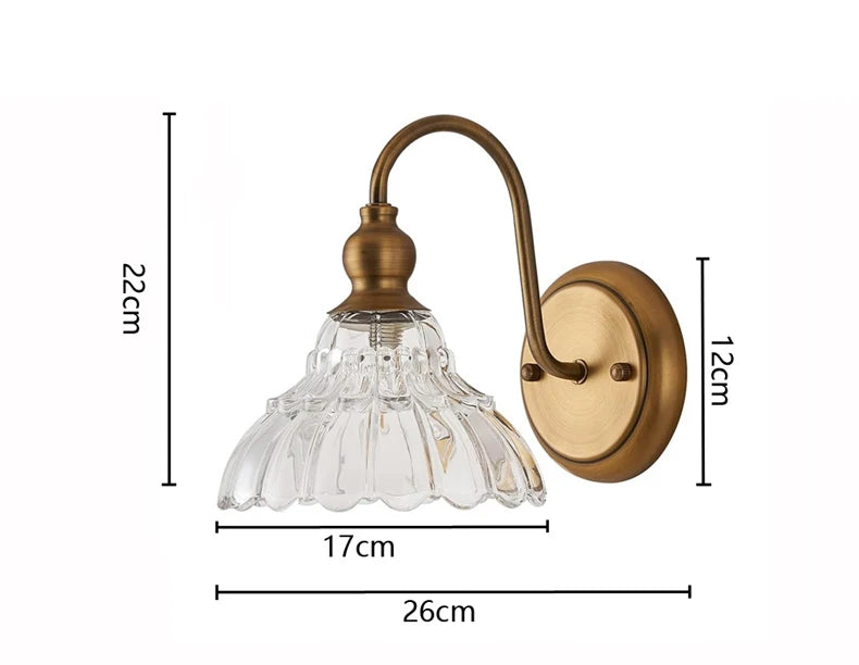 European Crystal Gold Bathroom Wall Sconce