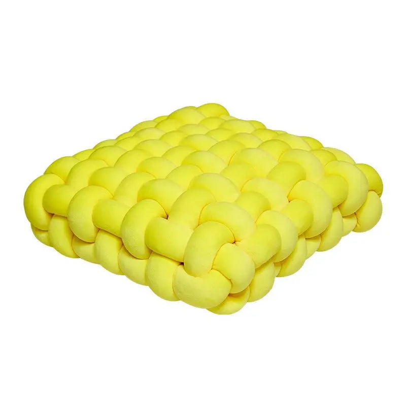 Hand-Woven Knot Throw Pillow