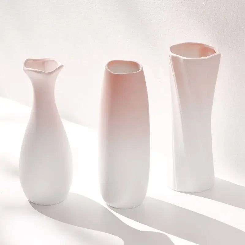 Nordic pink plastic flower vase living room modern décor