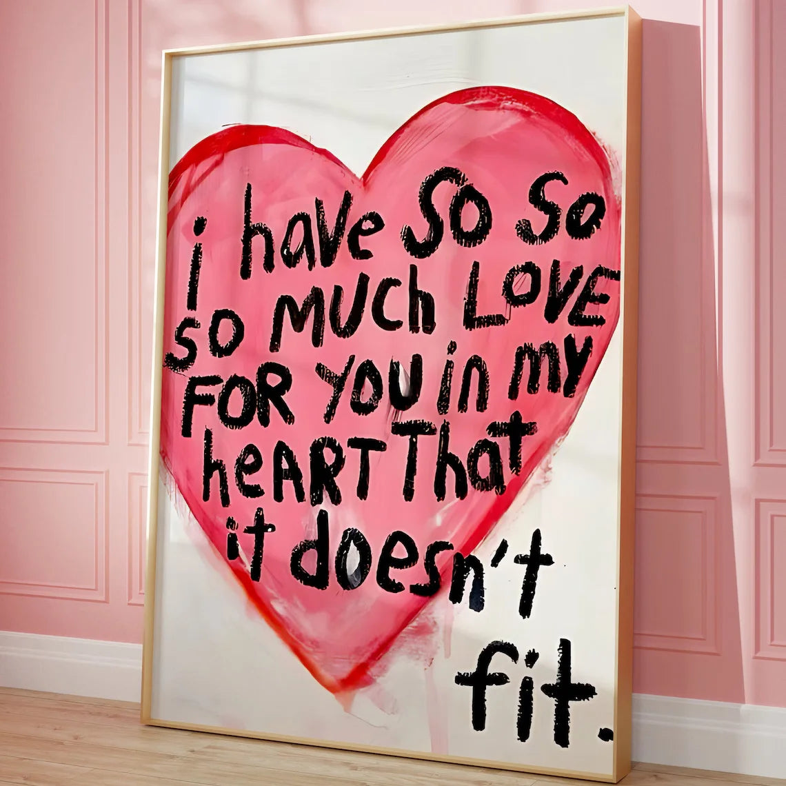 Modern Trendy Typography Text Canvas Wall Art Print