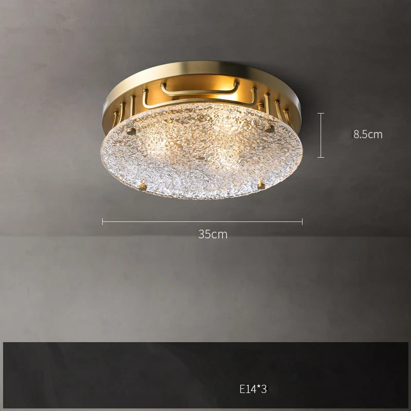 Long 65.4 in (166 cm) rippled glass chandelier for a wide table
