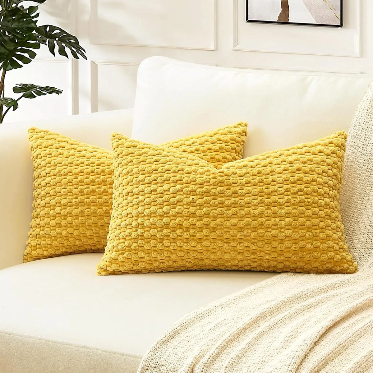 Rust Corduroy Lumbar Pillow Cover