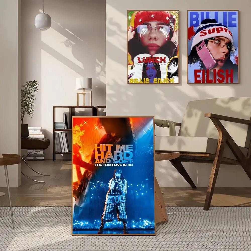 Billie Eilish Music Singer Canvas Wall Art Poster