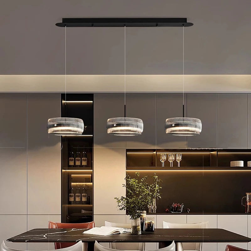 Glass Stone Linear Chandelier