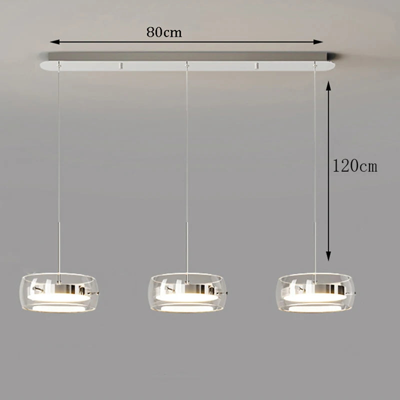 Multi Head Glass Pendant Light