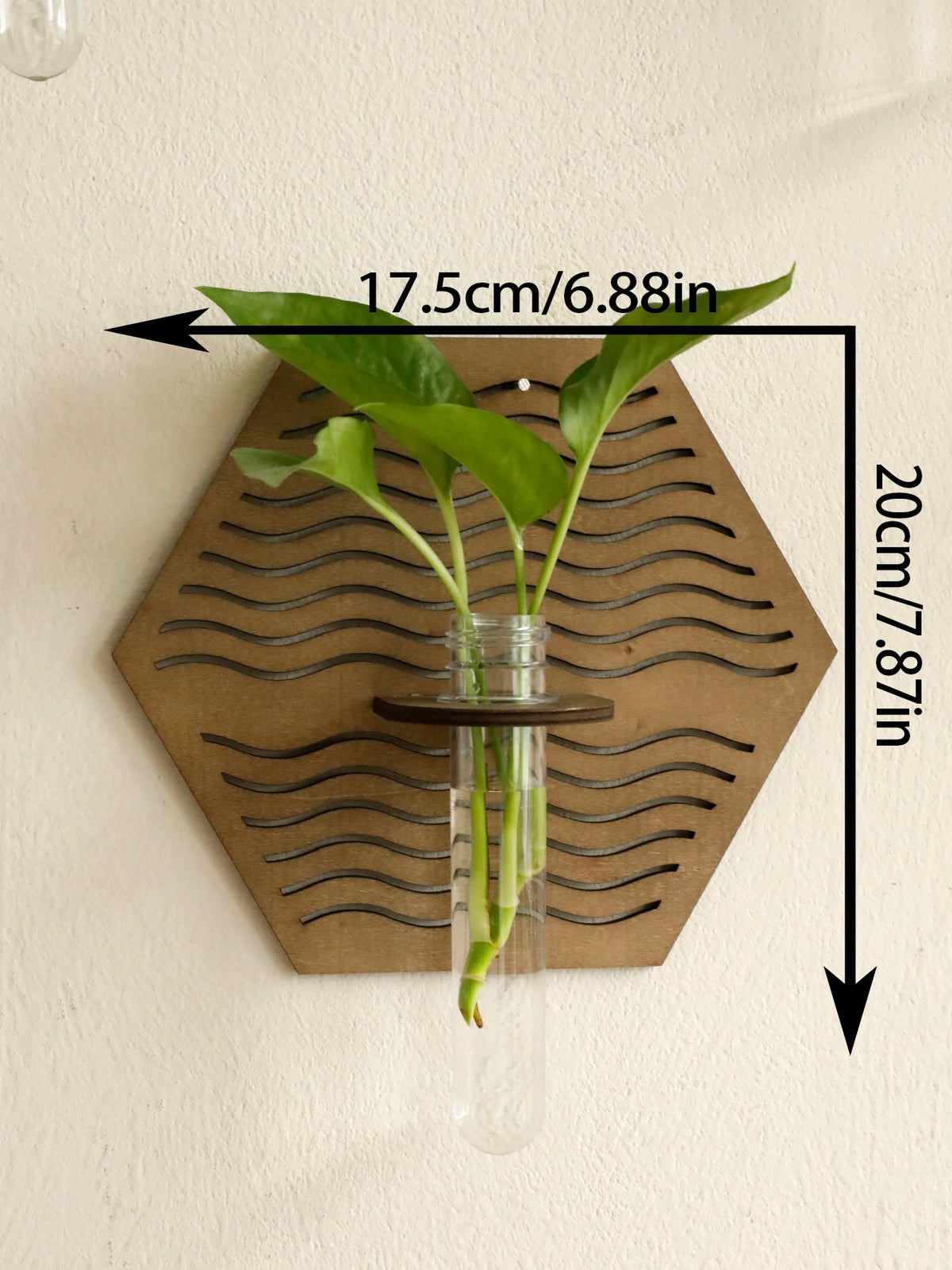 Boho Wood Wall Vase Plant Holder Tube | Aurelia