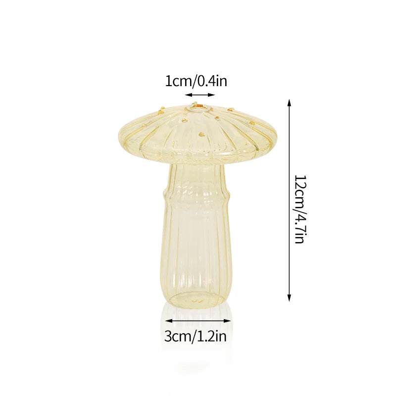Mushroom Glass Hydroponic Flower Vase