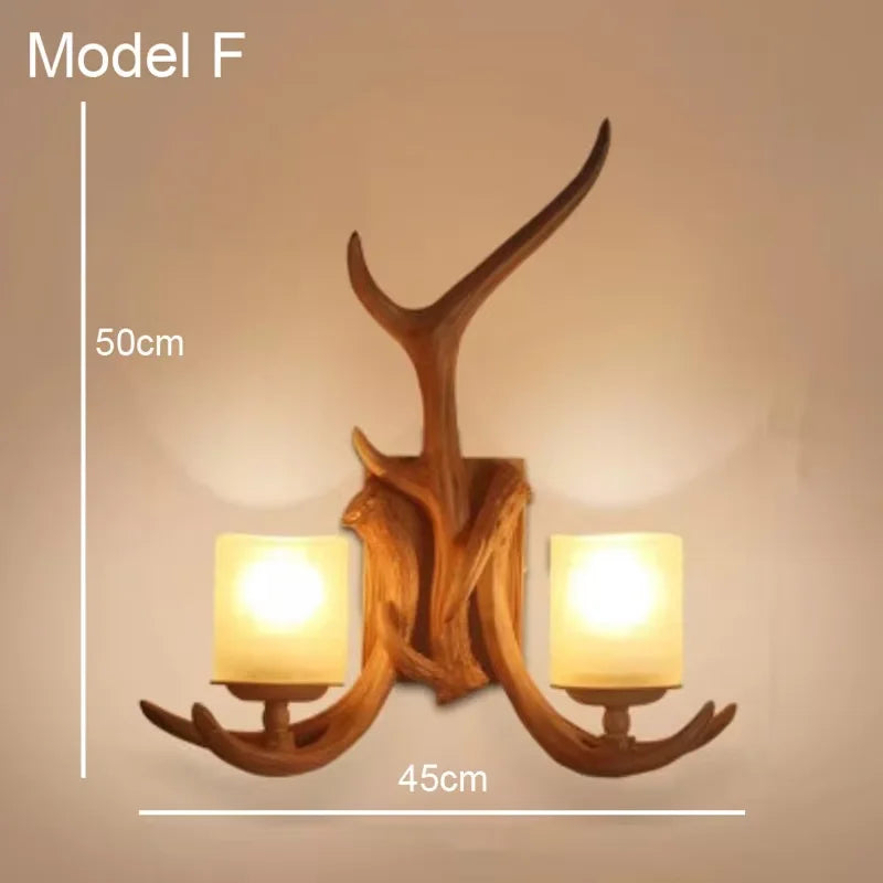 Resin Deer Antler Pendant Light