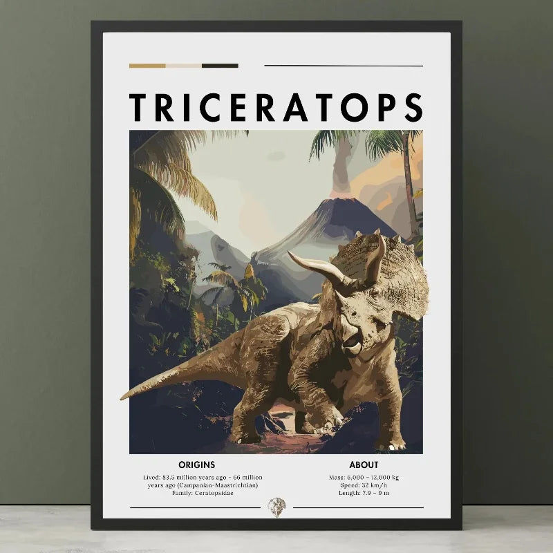 Dinosaur Spinosaurus Prehistoric Canvas Wall Art Poster
