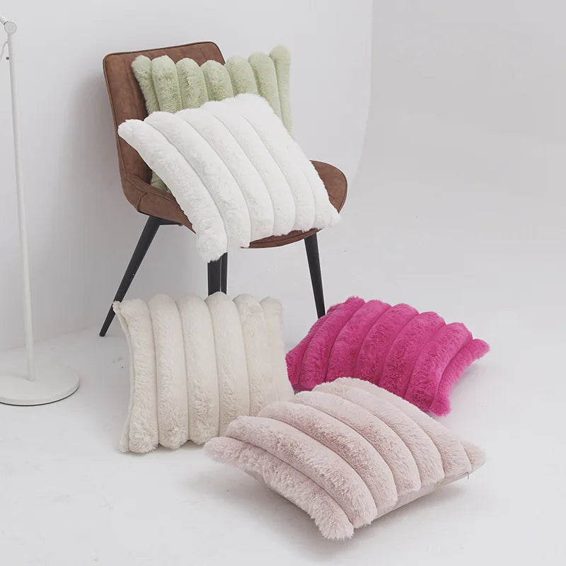 Faux Fur Throw Pillow Cover — alternate view