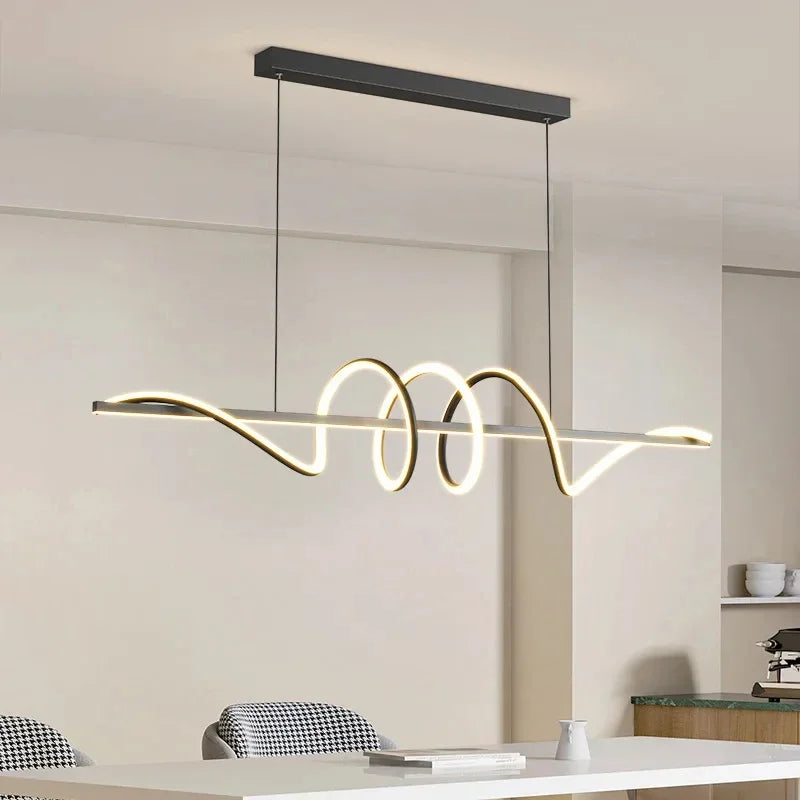 LED Linear Strip Pendant Light