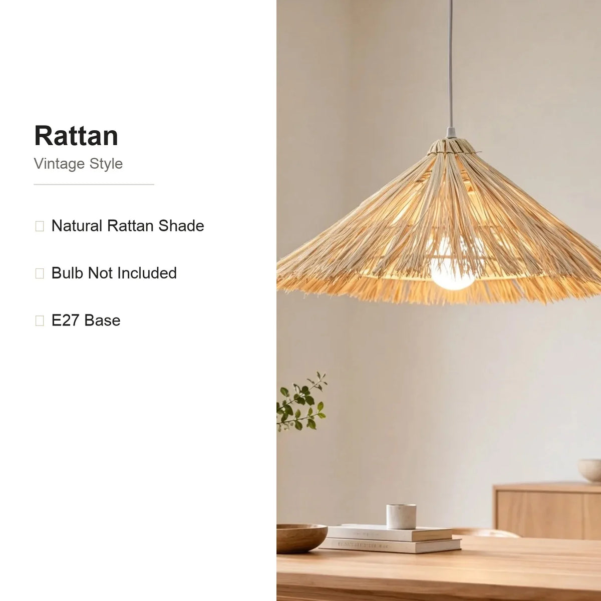 50CM Rattan Pendant Light