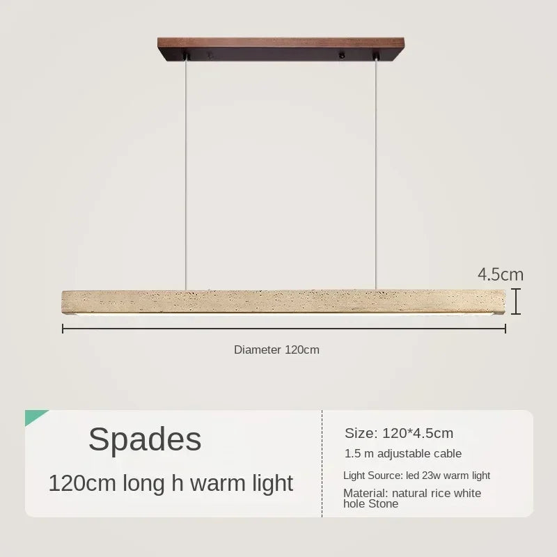 Travertine Linear Pendant Light
