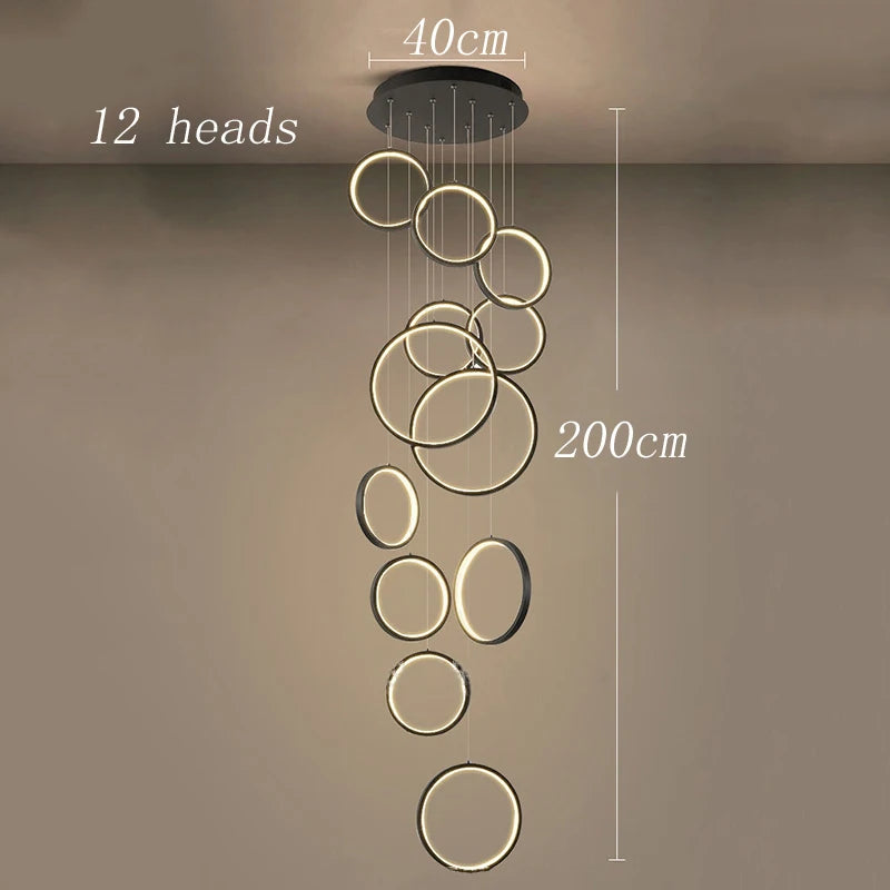 Remote dimming acrylic chandelier shifting its color temperature