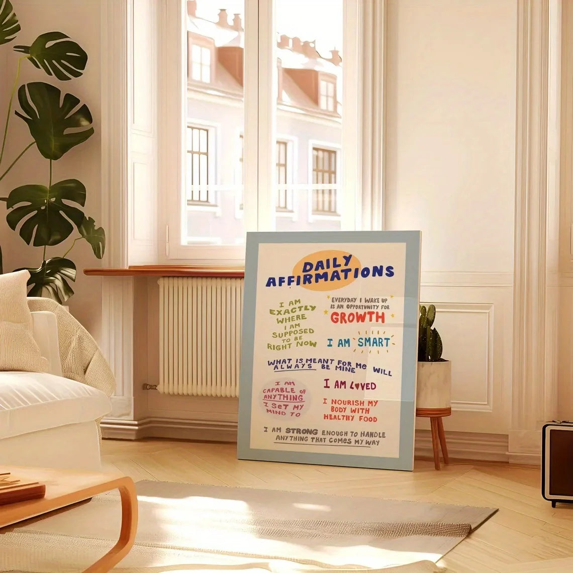 Modern Trendy Typography Text Canvas Wall Art Print