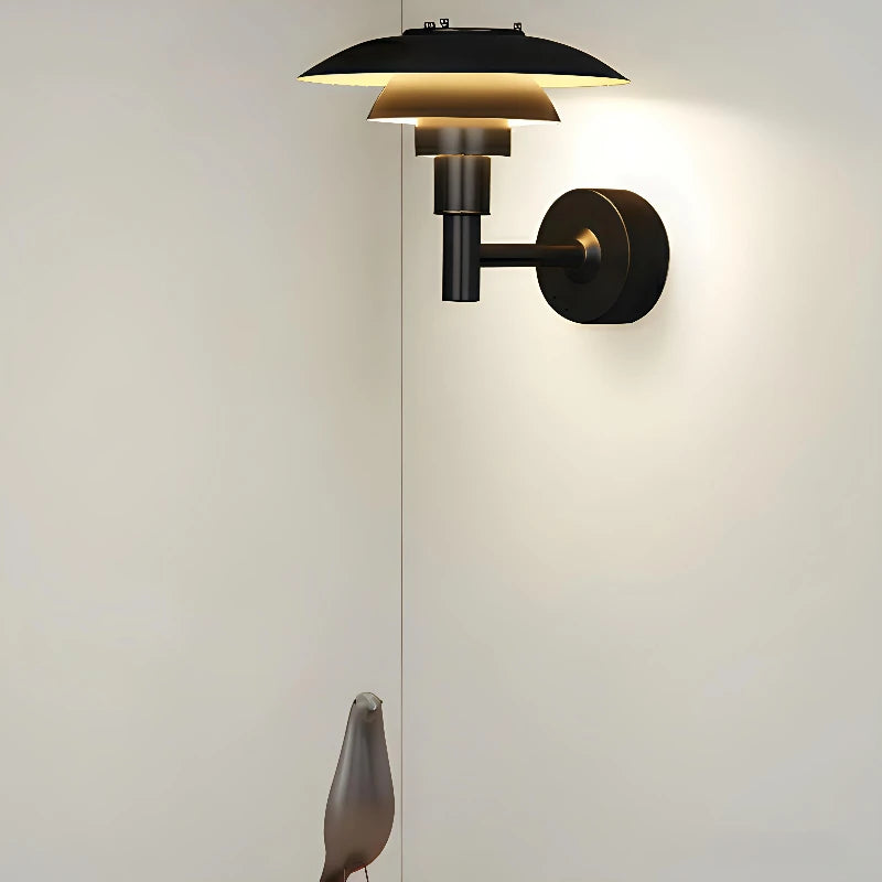 outdoor wall sconce, close-up of shade and hardware detail