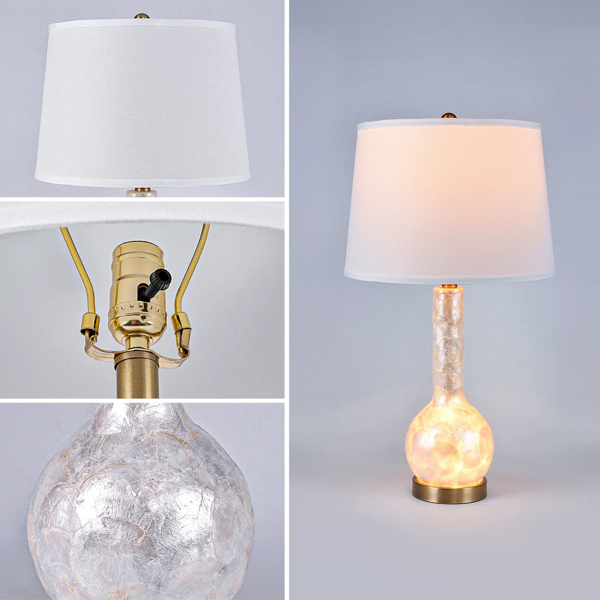 Luxury opal glass lamp 25 inch bedroom bedside elegant display