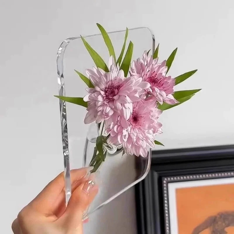Photo frame acrylic hydroponic vase for entryway living room