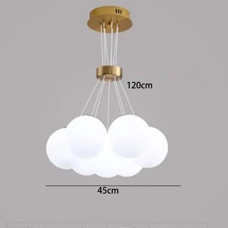 Acrylic multi head chandelier rated for 90 to 260V operation