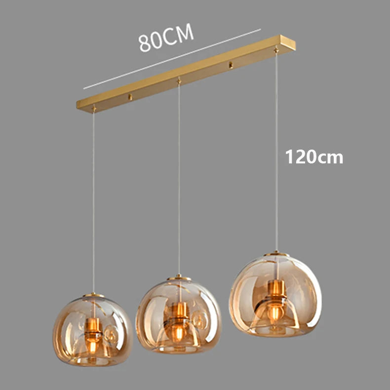 Iron Glass LED Pendant Light