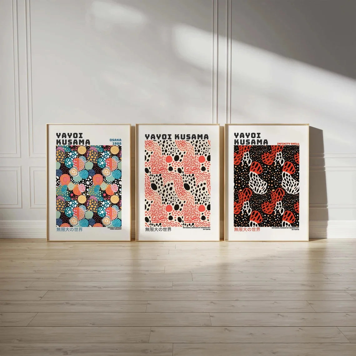 Yayoi Kusama Floral 3-Piece Canvas Wall Art Set