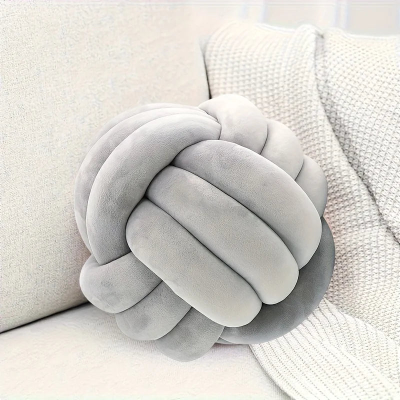 Knotted Ball Throw Pillow — styling detail