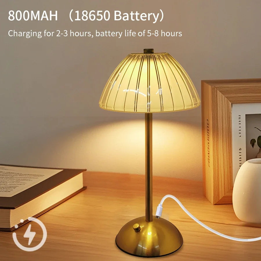Rechargeable wireless lamp side profile slim modern silhouette