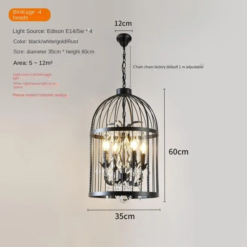 Wrought Iron Orb Chandelier