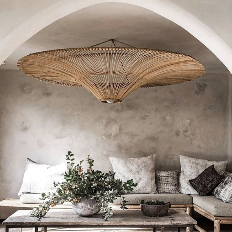 Rattan Dome Pendant Light