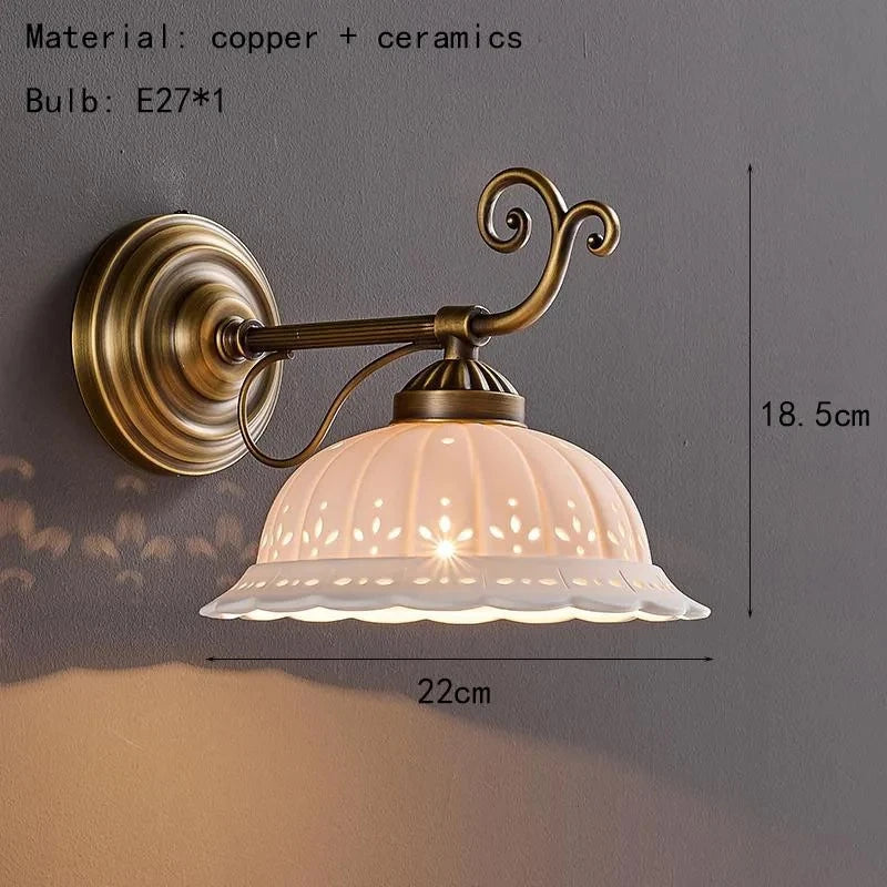 European Brass Art Deco Wall Sconce