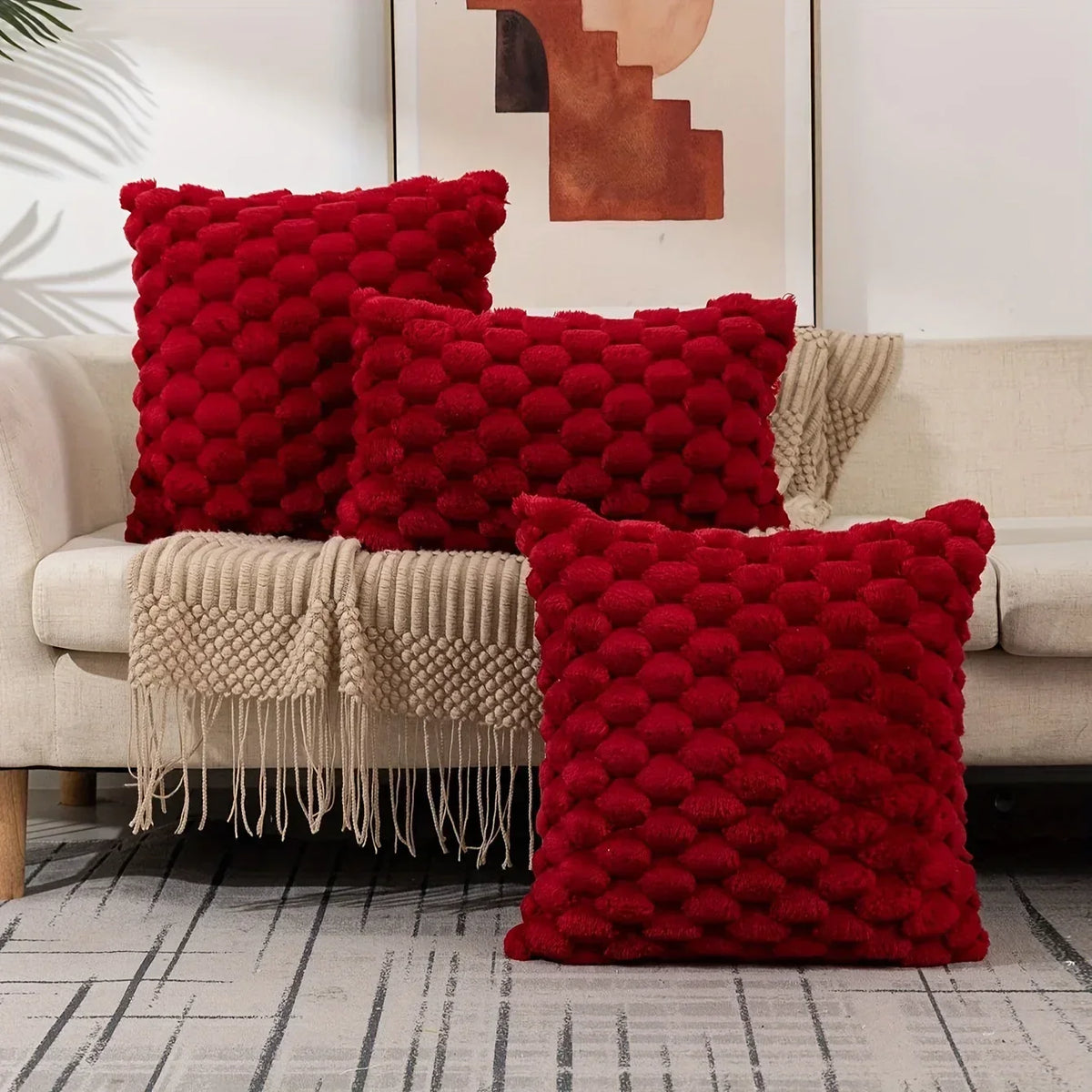 Taffeta Textured Throw Pillow Cover — alternate view