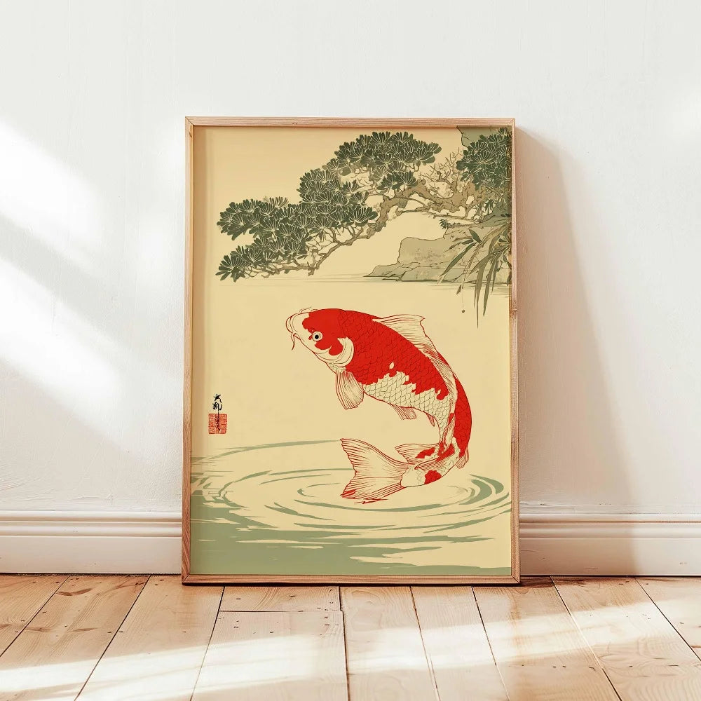Japanese Koi Fish Zen Pond Canvas Wall Art