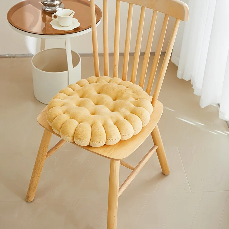 Round Biscuit Plush Seat Cushion