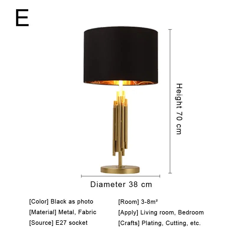 Nordic Fabric Shade Bedside Lamp
