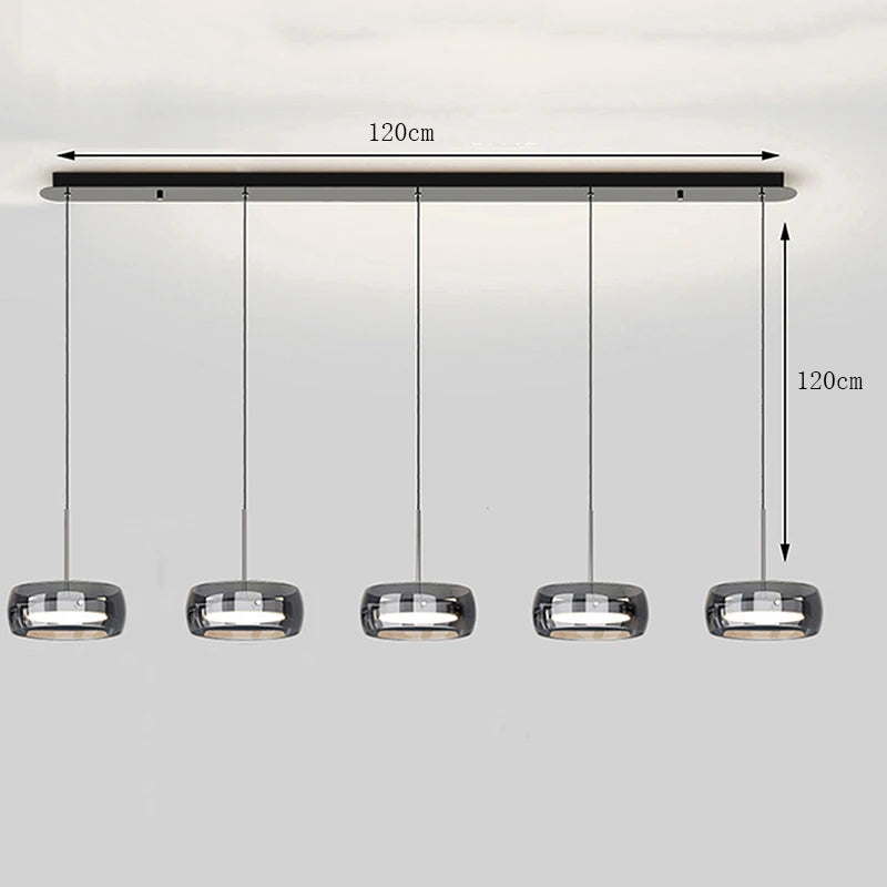 Multi Head Glass Pendant Light