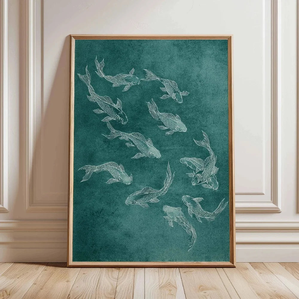 Japanese Koi Fish Zen Pond Canvas Wall Art