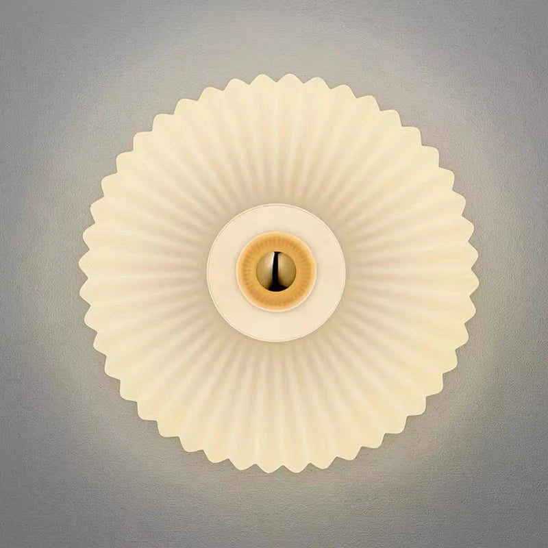 glass wall sconce, close-up of shade and hardware detail