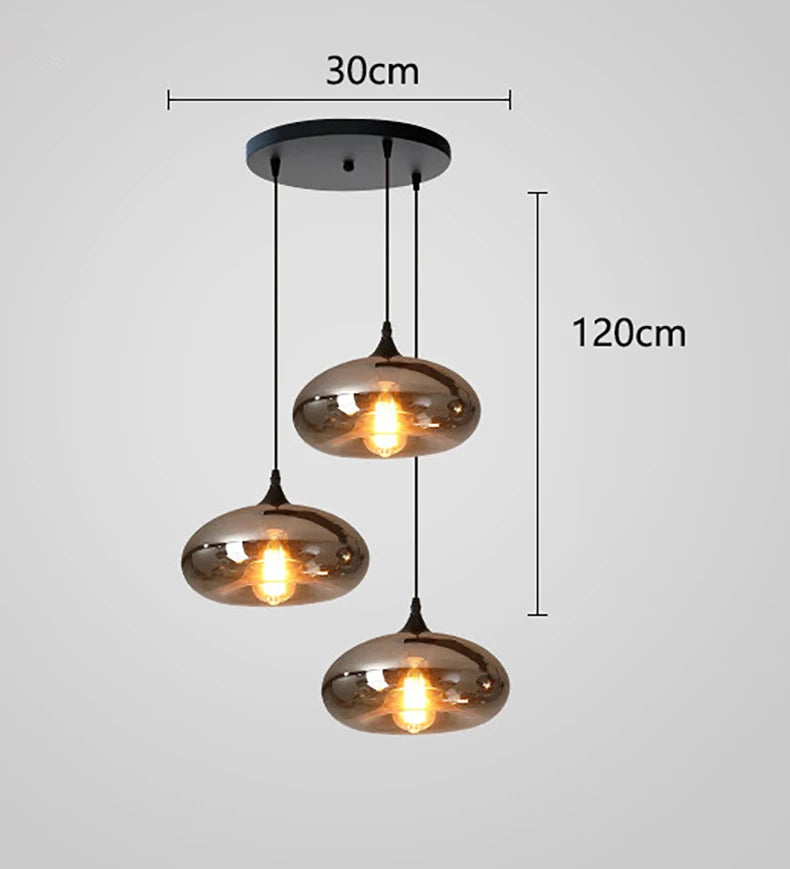 Glass Ring Multi Head Chandelier