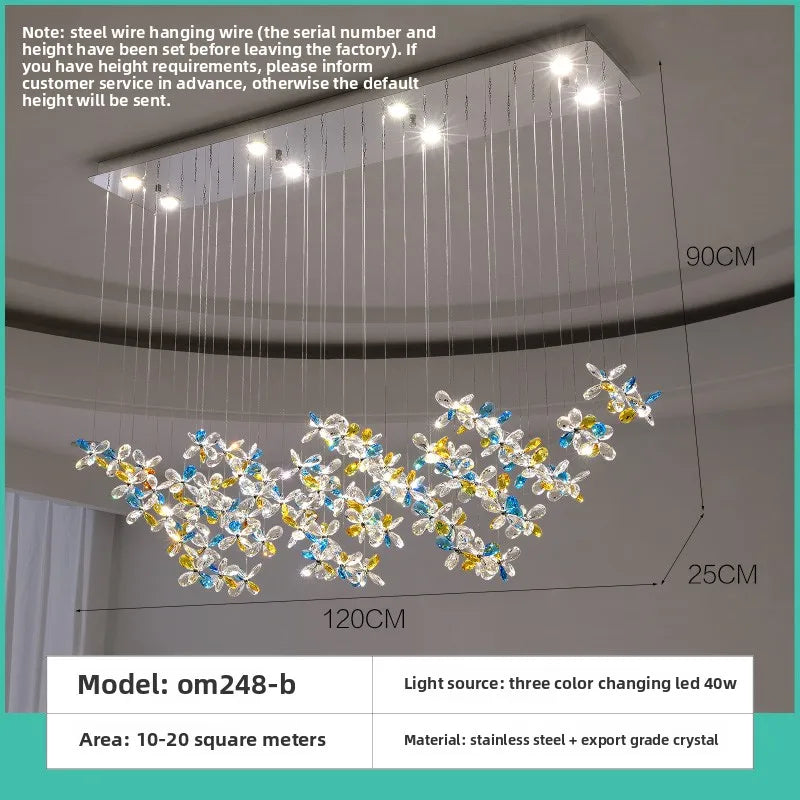 Non-dimmable French crystal chandelier running on 90 to 260V power